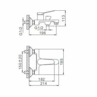 Смеситель для ванны и душа Frap F3245 белый
